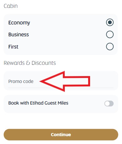 Как использовать промокод в Etihad Airways